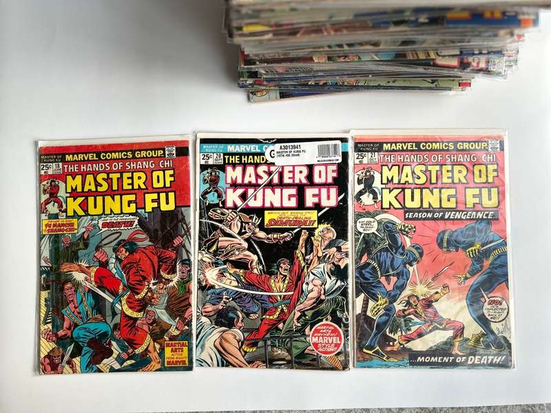 Marvel comics 1970s-80s The Hands of Shang-chi MASTER OF KUNG FU collection 102 comics