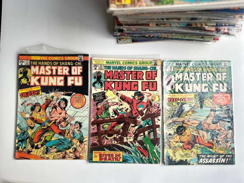 Marvel comics 1970s-80s The Hands of Shang-chi MASTER OF KUNG FU collection 102 comics