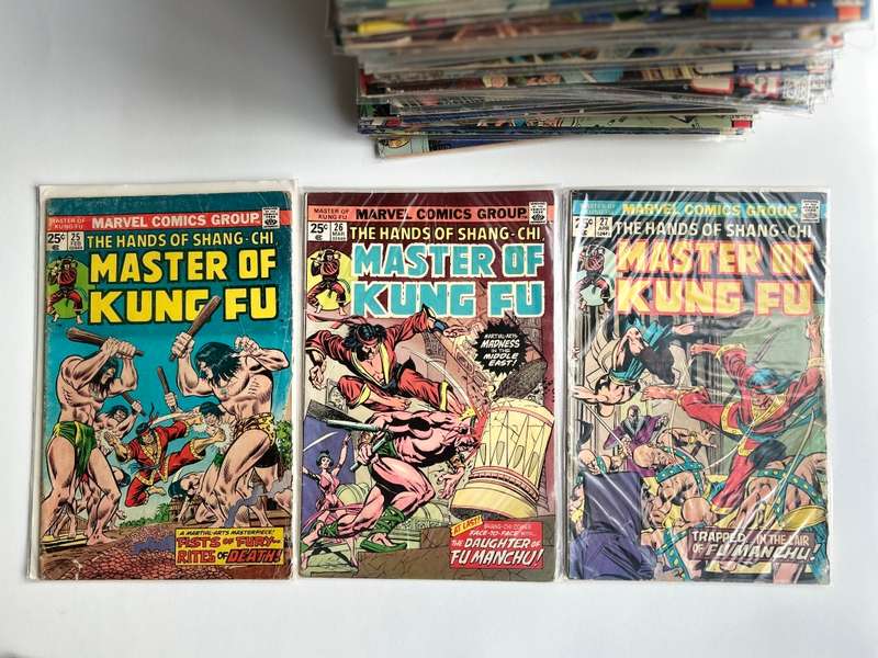 Marvel comics 1970s-80s The Hands of Shang-chi MASTER OF KUNG FU collection 102 comics