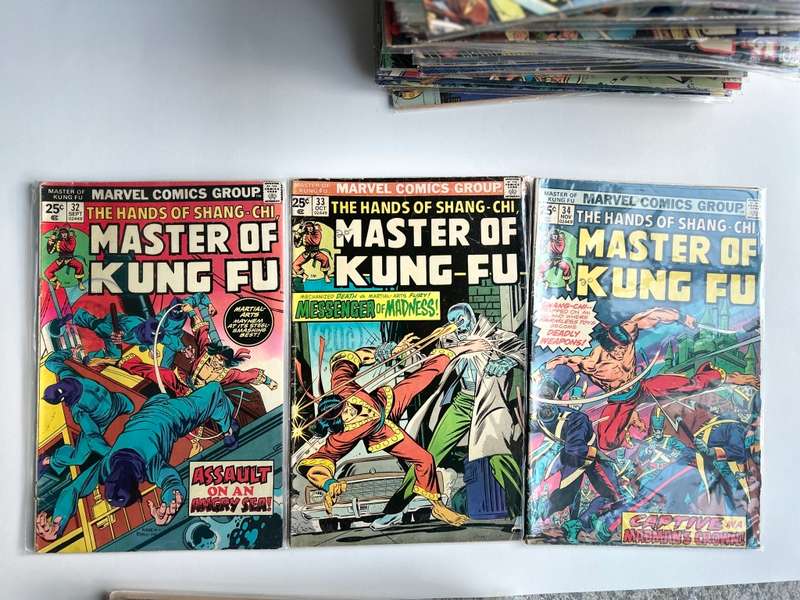 Marvel comics 1970s-80s The Hands of Shang-chi MASTER OF KUNG FU collection 102 comics