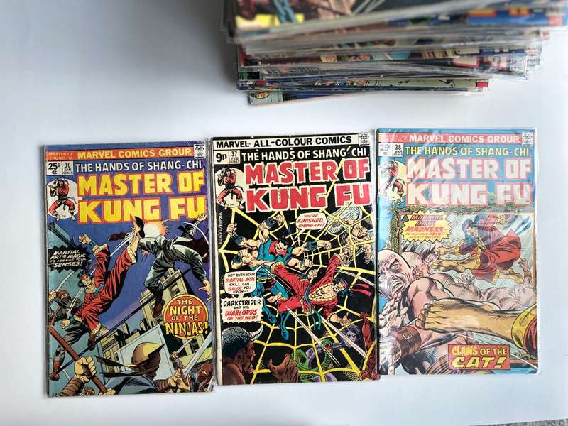 Marvel comics 1970s-80s The Hands of Shang-chi MASTER OF KUNG FU collection 102 comics