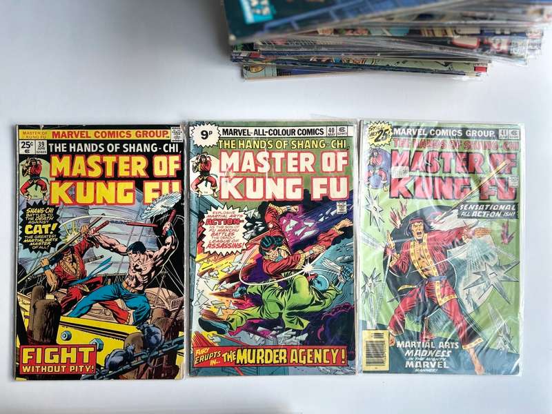 Marvel comics 1970s-80s The Hands of Shang-chi MASTER OF KUNG FU collection 102 comics