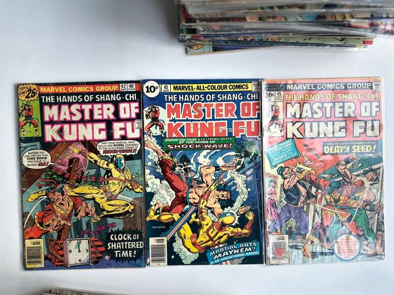 Marvel comics 1970s-80s The Hands of Shang-chi MASTER OF KUNG FU collection 102 comics