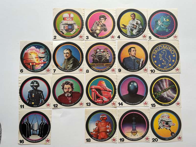 South Africa 1979 Texaco Caltex Oil DISNEY THE BLACK HOLE MOVIE 18 of 20 STICKERS