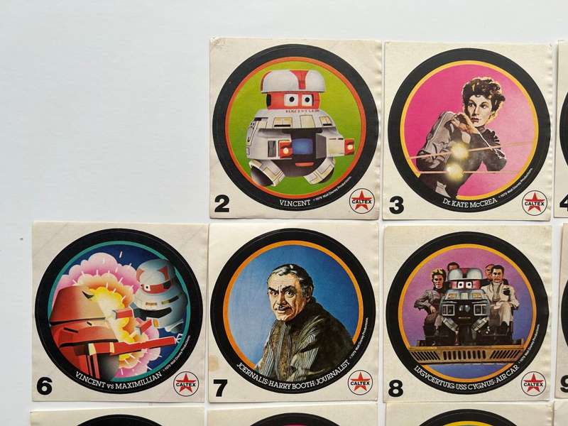 South Africa 1979 Texaco Caltex Oil DISNEY THE BLACK HOLE MOVIE 18 of 20 STICKERS