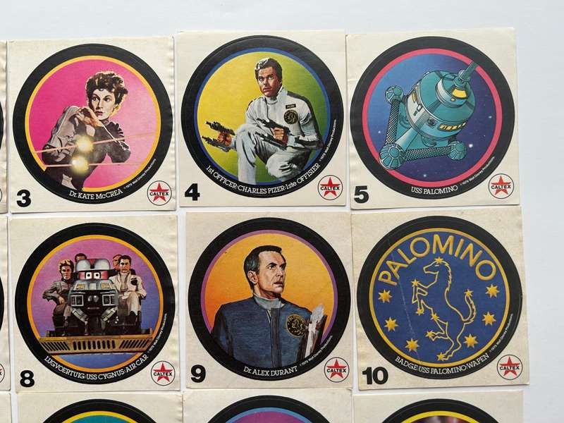 South Africa 1979 Texaco Caltex Oil DISNEY THE BLACK HOLE MOVIE 18 of 20 STICKERS