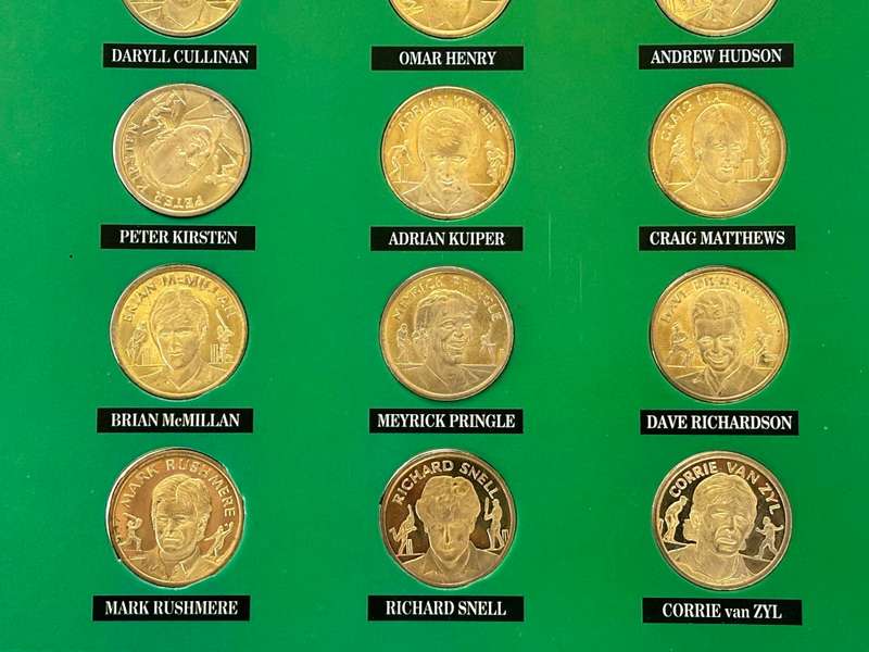 1993 South Africa vs India CRICKET Official Medal Collectors album
