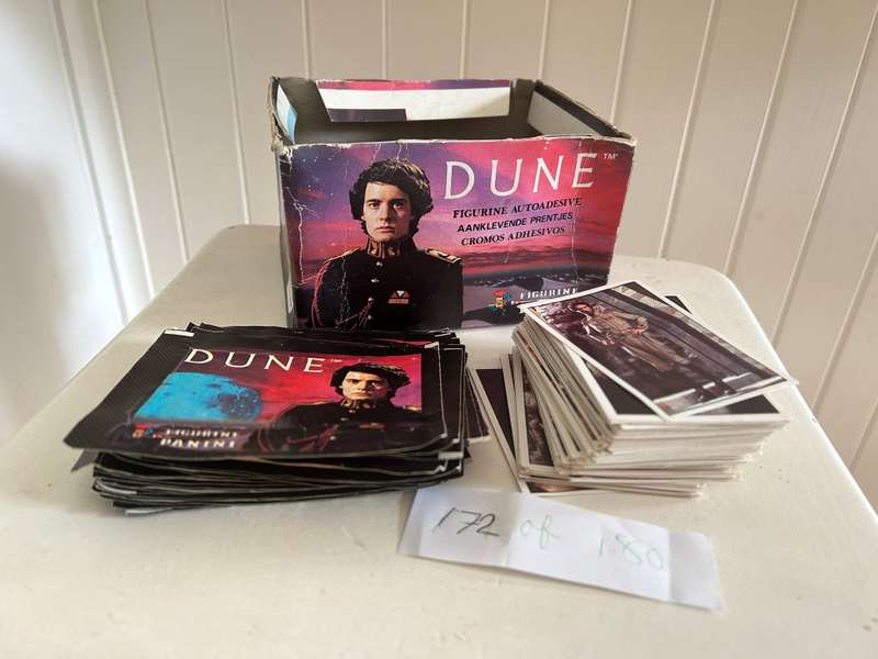 1984 Dune the movie near complete 172 of 180 Panini sticker set & box