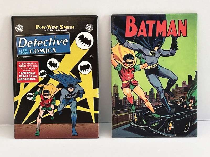 DC Comics DETECTIVE & BATMAN COMICS themed FRIDGE MAGNETS