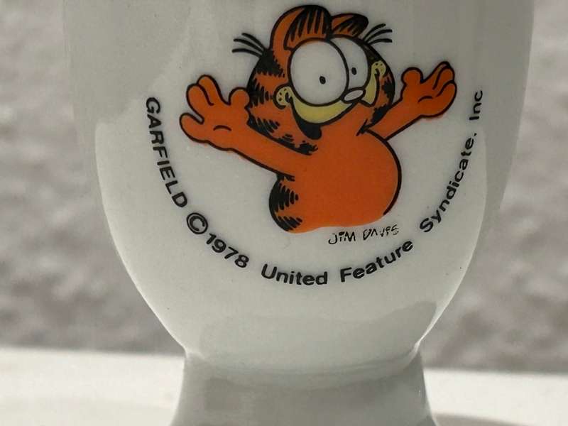 Early 1980s GARFIELD Egg Cup ceramics