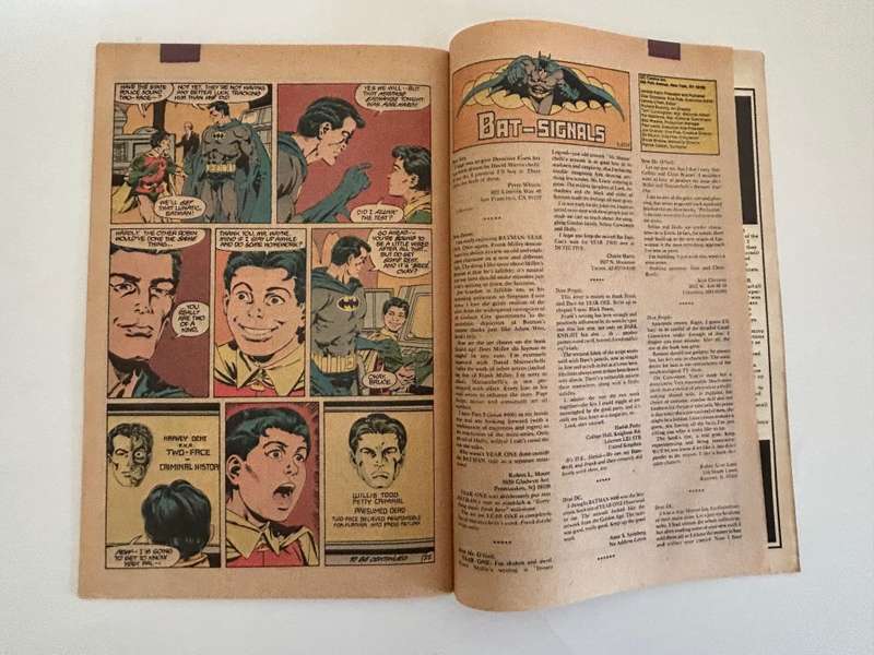 DC Comics BATMAN No: 410 (Aug 1987)(VG-FN condition) Origin of TWO FACE