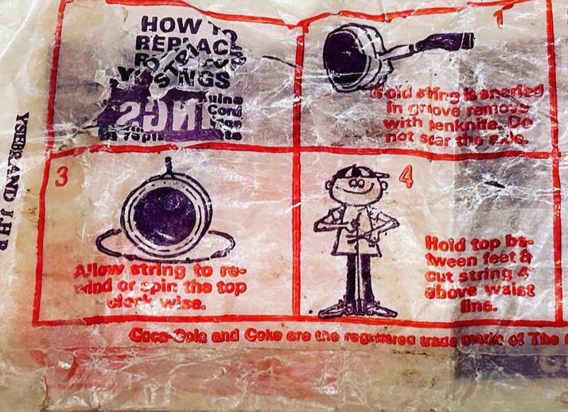 Genuine South African Coca Cola Coke 1966 COKE Russell Yo-Yo Replacement 3 String Packet