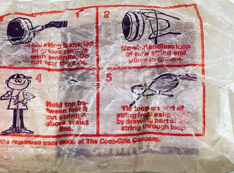 Genuine South African Coca Cola Coke 1966 COKE Russell Yo-Yo Replacement 3 String Packet