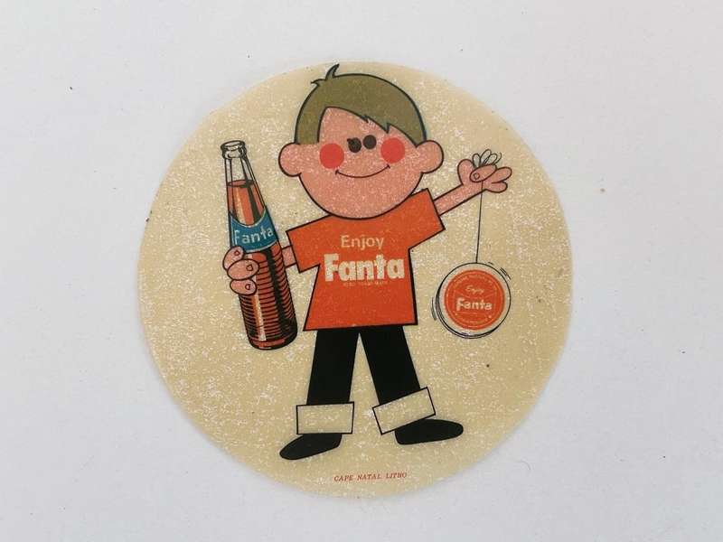 very rare Genuine South African Coca Cola company 1969 FANTA Russell Yo-Yo Promotional Sticker