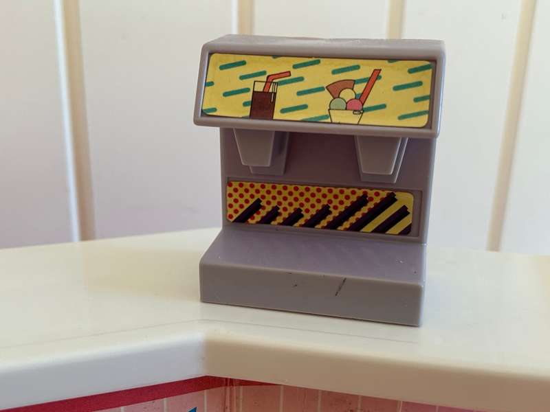 Vintage 1989 BARBIE POP Old School Diner Cafe Set by Arco & Mattel Toys licensed Barbie product