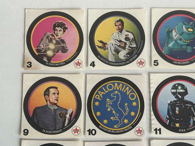 South Africa 1979 Texaco Caltex Oil DISNEY THE BLACK HOLE MOVIE 17 of 20 STICKERS