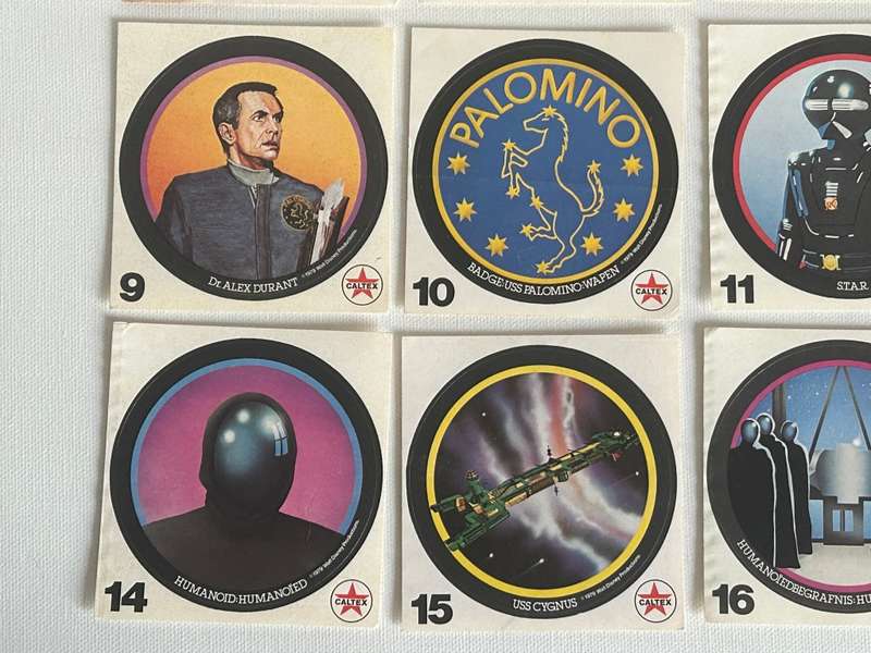 South Africa 1979 Texaco Caltex Oil DISNEY THE BLACK HOLE MOVIE 17 of 20 STICKERS