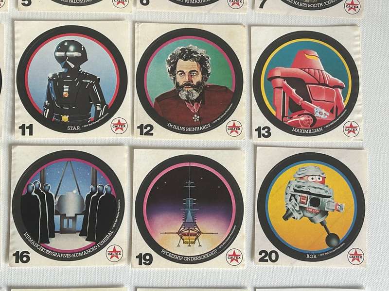 South Africa 1979 Texaco Caltex Oil DISNEY THE BLACK HOLE MOVIE 17 of 20 STICKERS