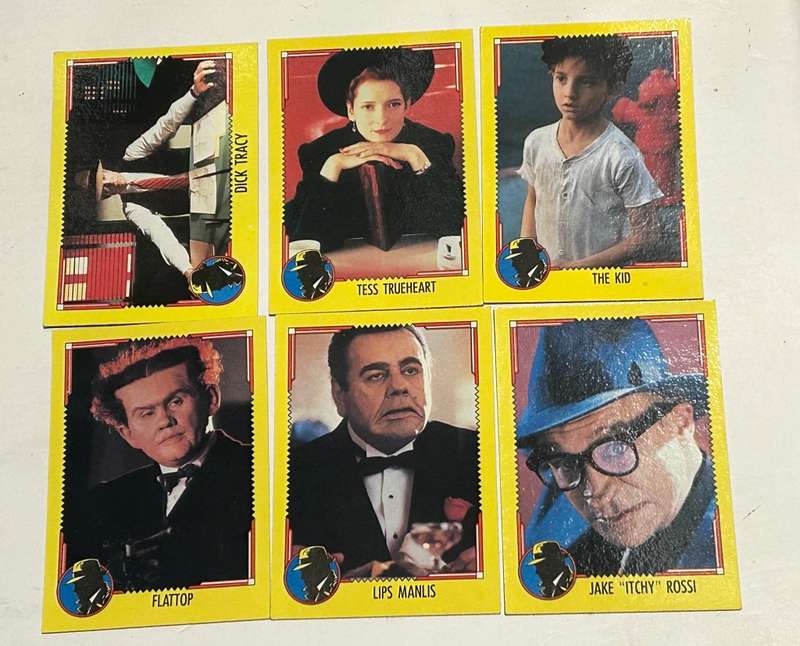 11 x DICK TRACY movie Cards by TOPPS 1990