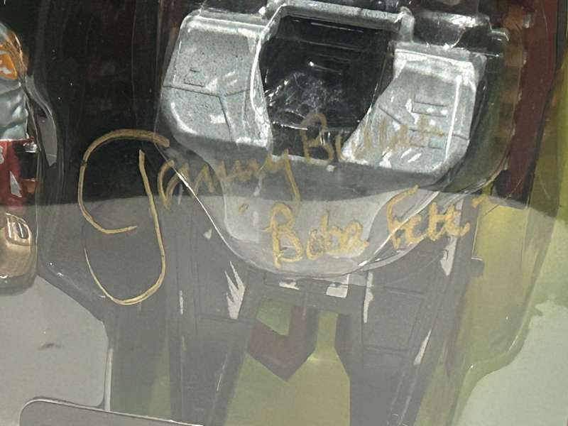 Signed autographed Star Wars BOBA FETT action figure from the 1996 Kenner Hasbro