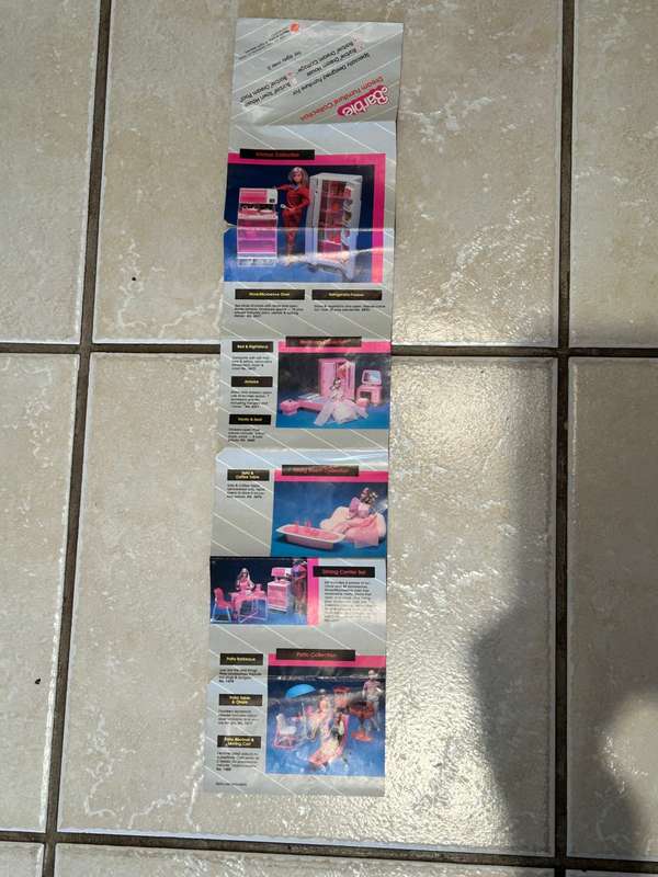 Vintage BARBIE 1984 Furniture Brochure Pamphlet by Mattel Toys