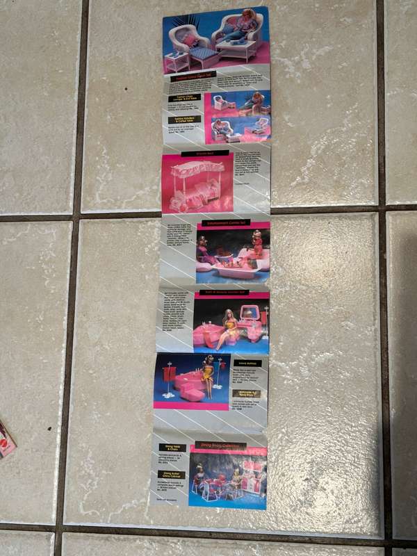 Vintage BARBIE 1984 Furniture Brochure Pamphlet by Mattel Toys