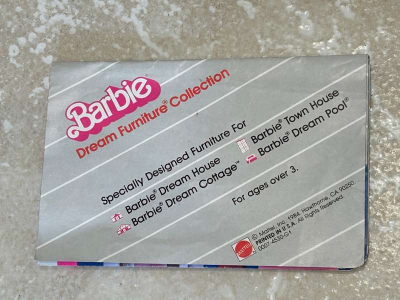 Vintage BARBIE 1984 Furniture Brochure Pamphlet by Mattel Toys