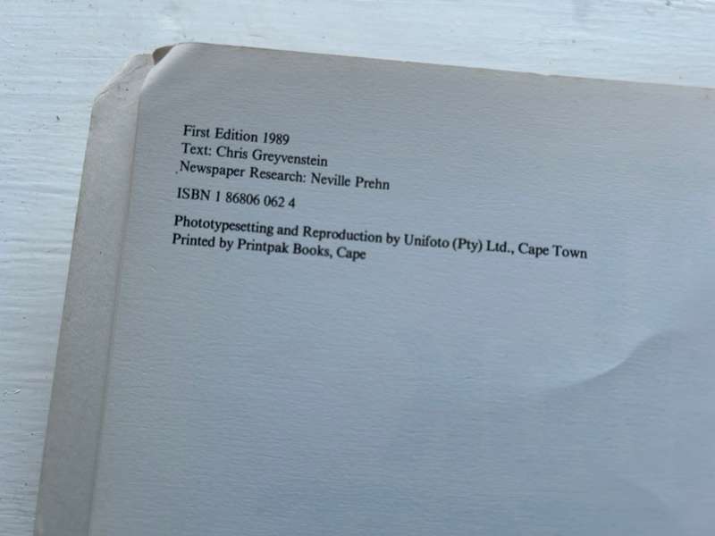 South Africa GREAT SPRINGBOK CRICKET TESTS 1989 First Edition