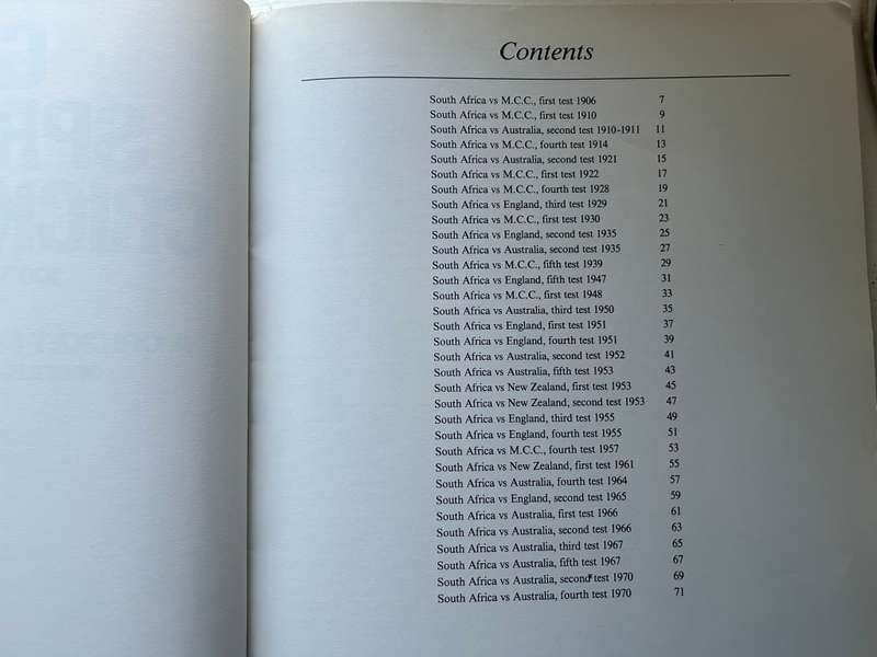 South Africa GREAT SPRINGBOK CRICKET TESTS 1989 First Edition
