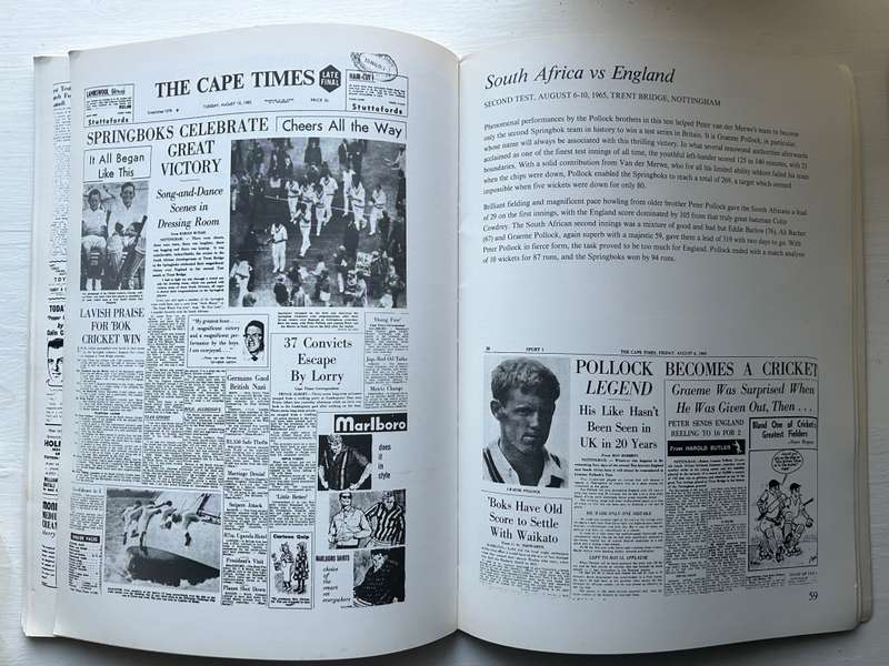 South Africa GREAT SPRINGBOK CRICKET TESTS 1989 First Edition