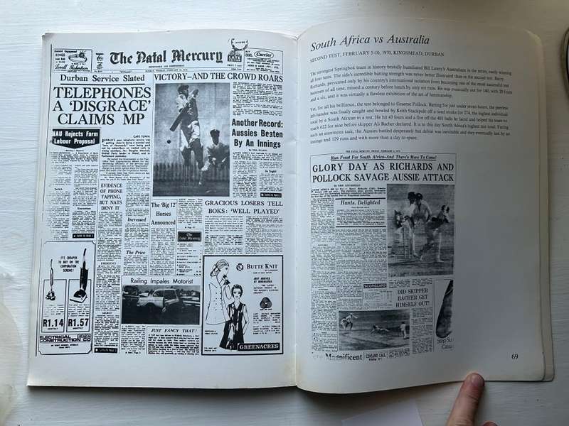 South Africa GREAT SPRINGBOK CRICKET TESTS 1989 First Edition