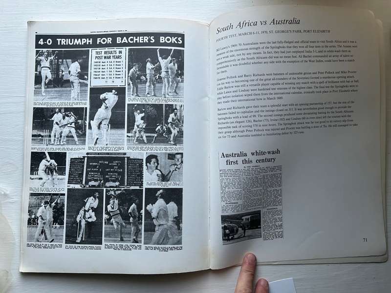 South Africa GREAT SPRINGBOK CRICKET TESTS 1989 First Edition