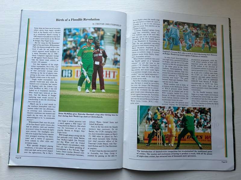 South Africa VS Australia CRICKET TEST 1994 Program