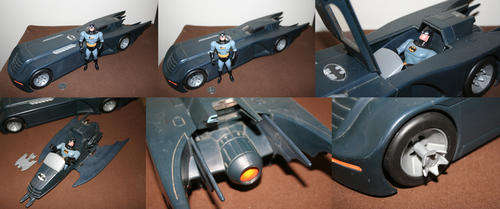 Batman animated 1993 rare Batman figure & Batmobile - very hard to find