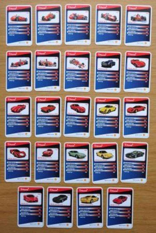 Shell V-Power Ferrari Trading Card Full Set of 24 Cards