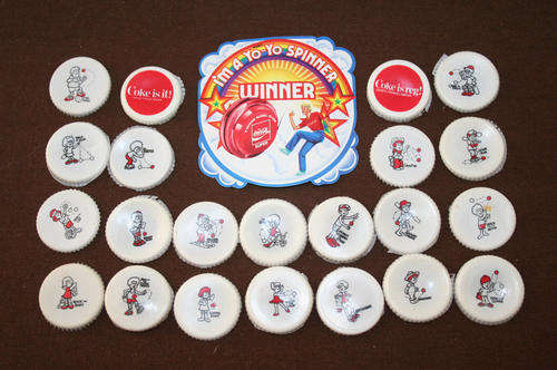 rare complete Russel Yo-yo Coca Cola Coke South Africa promotion lot - 1983