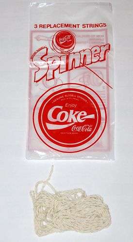 COCA COLA COKE genuine RUSSELL YO-YO SPINNER YO YO 3 REPLACEMENT STRINGS Packet 1989