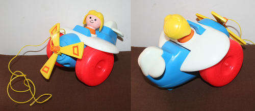 Vintage Fisher Price 1970s PULL ALONG AEROPLANE