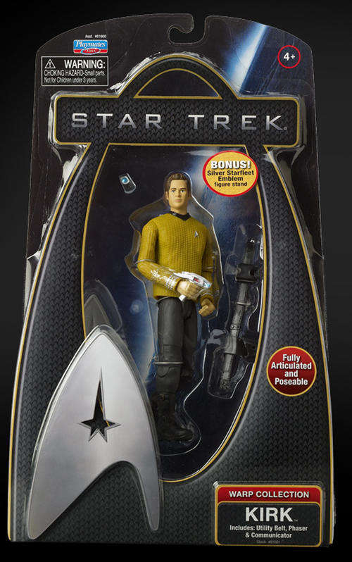 STAR TREK CAPTAIN KIRK 1st movie 2009 large scale figure - mint on card