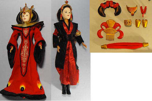 STAR WARS two x 12 INCH DOLLs - Queen Amilda in two differnt outfits - Episode 1 1999