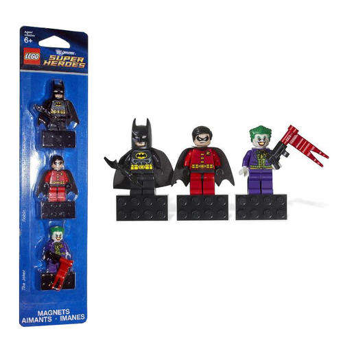 LEGO BATMAN ROBIN & JOKER FIGURES on MAGNET 3 PACK - NEW SEALED MINT ON CARD!