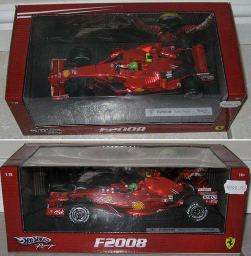 HotWheels GRAND PRIX F1 RACER Ferrari F 2008 FELIPPE MASSA 1:18 scale -  LAST ONE IN STOCK