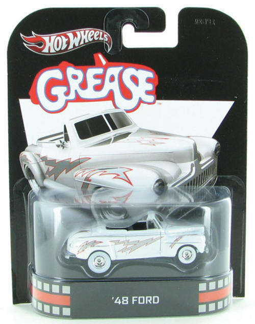 HotWheels 2013 Grease GREASED Lightning 48 FORD car in WHITE