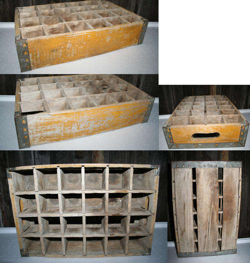 Vintage 1960s COCA COLA Coke wooden crate from USA - very retro