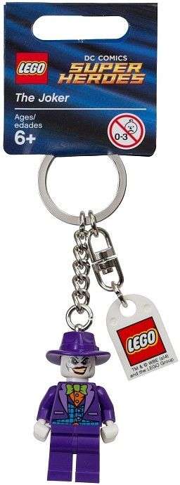 LEGO THE JOKER WITH HAT figure from DC Comics Batman on keychain