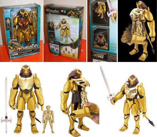 New LION O Gold ARMOUR OF OMENS Thundercats figure - RARE - mint in box