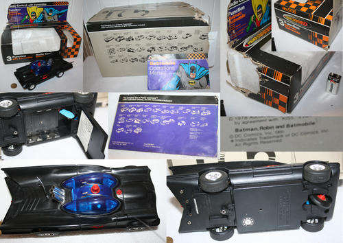 BATMAN 1960s TV SHOW BATMOBILE Remote Control car Azrak Hamway toys 1977 George Barris design