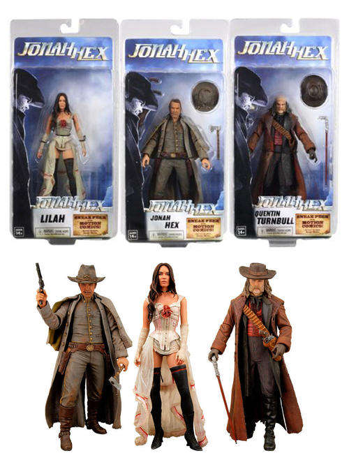 JONAH HEX movie action figure lot of 3 - 2010 - Neca Toys - mint in box - FREE POSTAGE!