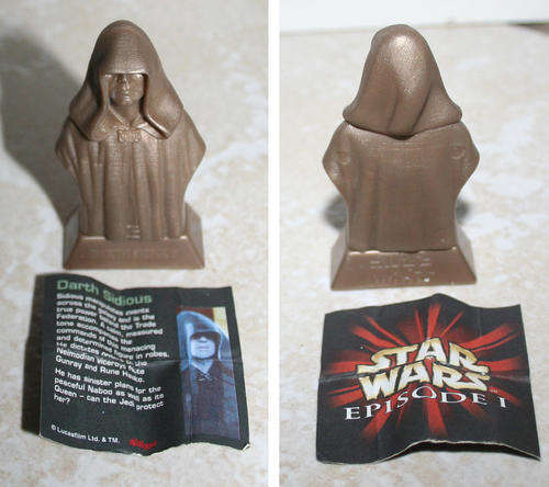 Star Wars 1999 Episode 1 Kelloggs DARTH SIDIOUS breakfast premium figure 100% complete