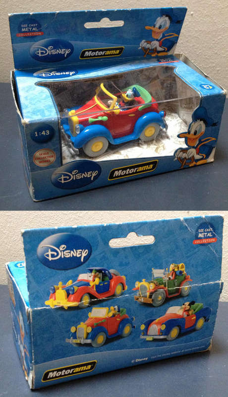DISNEY DONALD DUCK car - Motorama toys 1 in 43 scale - mint in box
